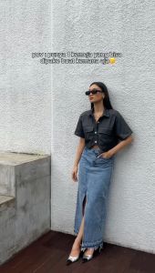 ELLEANO | Jay Top - Kemeja Crop Wanita - Atasan Wanita - Kemeja Casual Formal - Casual Shirt