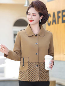 Áo Khoác Ngoài Mỏng Thời Trang Cho Phụ Nữ Trung Niên 50 Tuổi Mùa Thu 2025 Áo Khoác Ngoài Dài Tay Thường Xuyên Bằng Polyester