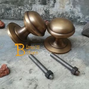 Knop Pintu Handle Pintu Gagang Lemari Pintu Rumah Pagar Kuningan 7cm Motif Polos