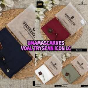 BISA COD!! Jilbab S4 Umama Scarf Voal Tryspan Tepi Laser Cut LC Logo S GRATIS POUCH 110x110cm Kerudung Segiempat Voal Premium Tryspan Logo S Diamond Mewah Warna Lengkap Kemasan Baru