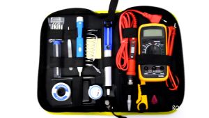 Set Solder Listrik Lengkap Dengan Multimeter Iron Tool Kit 220V 60W Set Besi Elektronik Kit Besi Elektronik 200-450 ° C Paket Penyedot Penghisap Timah Set Kit