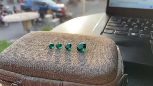 Đá cubic zirconia màu xanh cổ vịt đá trang sức đồ handmade sáng tạo nghệ thuật