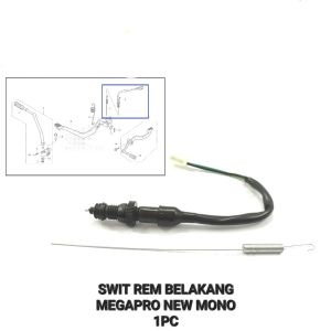 Swit Rem Belakang Megapro New Mono - Switch Suit Suwit Rim Brake Break Kaki Bawah Lampu Stop Bagian Belakang Verza Mega Pro New Mono Skok Sekok Shockbreaker