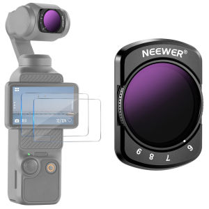 NEEWER Magnetic Variable ND64-512 Filter VND Filters 6-9 Limited Stops for DJI Osmo Pocket 4 & Pocket 3