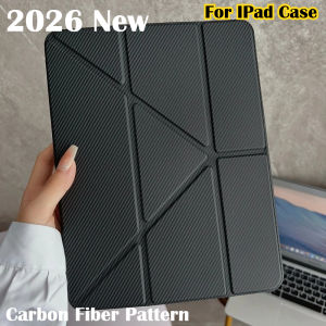 Y-Fold Carbon Fiber Kevlar Pattern Case for IPad A16 11th 2025 10th Air 11 13 M3 M2 Pro 12.9 7/8/9th 10.2 10.5 Mini7 6 5 4 Cover