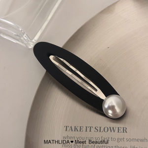 Pearl Side Hair Clip Womens 2023 New Frosted Korean Style Hair Accessories BB Clip Fashionable Hair Decorations