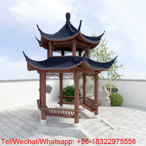 outdoor wood Gazebooutdoor wood pavilion landscape villawooden Gazebo leisure wooden pavilionChinese traditional wood frame pavilionhexagonal arbour wooden pagoda & kiosk