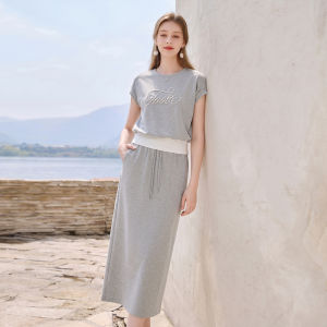 XIANGYING | Gray Summer Stylish Sport Leisure Set