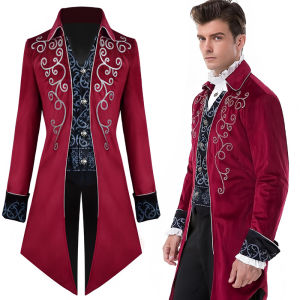 Medieval Tuxedo Steampunk Vintage Victorian Long Sleeve Windbreaker Medieval Vintage Suit Prince Costume For Men Mens Steampunk