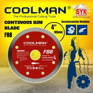 SYK Coolman Continuous Rim Blade 4 Inch 105mm F88 Stone Tile Cutting Disc Angle Grinder Cutting Blade Cutting Disc
