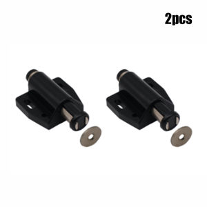 Magnetic Push To Open Touch Latch Parts Accessaries Black Cabinet Cupboard Doors Drawer Hardware Latch Catch 2x
