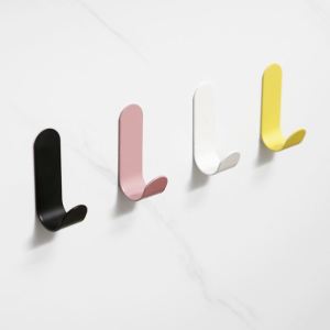 Móc Treo Tường Bằng Kim Loại Không Để Lại Dấu Vết Móc Treo Quần Áo Dán Chắc Chắn Không Cần Đục Lỗ Thiết Kế Sáng Tạo Dễ Thương Móc Treo Cửa Ký Túc Xá