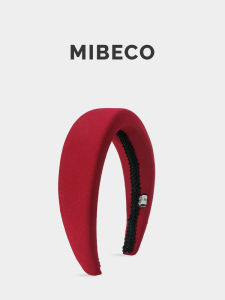 Mibeco Red Velvet Hairband Womens Thickened Sponge Hair Accessory Retro Style Autumn Winter New Fashion Hairband for Daily Wear