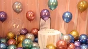 Colorful Party Balloons 50pcs Metallic Color Shining Balloon Gold Chrome Latex Balloon for Wedding Birthday Party Stage Decor