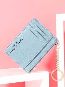 กระเป๋าสตางค์ใบเล็กแบบหนัง PU สำหรับผู้หญิง 2025 รุ่นใหม่ กระเป๋าใส่บัตรแบบแยกซ้อนกันหลายช่อง กระเป๋าใส่บัตรขนาดเล็ก ป้องกันการสูญเสียแม่เหล็ก