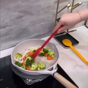 EZCOOK Silicone Cooking Spoon Steamboat Spoon Sauce Spoon Mixing Spoon Salad Spoon Baby Food Turner Silicone Cooking Utensils