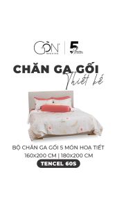 Bộ Chăn Gối 3 Món Gòn Bedding Lụa Tencel 60s - Lụa Modal cao cấp Hoạ tiết (gồm 1 Chăn chần và 2 Vỏ gối nằm)