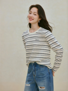 INMAN | Ombre Stripes Relaxed Long Sleeve T-Shirt
