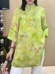QINGNAER | Elegant Loose Fit Chinese Style Top
