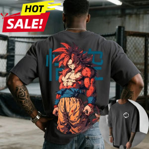 Bandai | Son Goku Saiyan Dragon Ball Vintage Top Y2k Harajuku Men Summer Oversized T-Shirt Loose Women Streetwear Casual Short Sleeve Tee