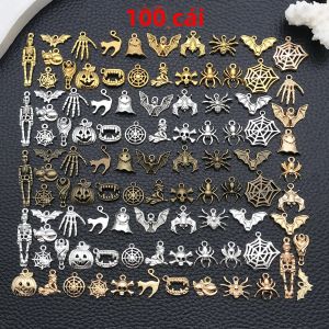 Halloween Hạt Charm Mặt Dây Bộ Sưu Tập 20/100 Chiếc Cho DIY Trang Sức Làm Phong Cách Neo-Gothic Kim Loại Thiết Kế Hình Thú Thủ Công Tiếp Liệu