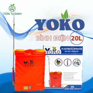 BÌNH XỊT ĐIỆN YOKO 2 BƠM 12V12AH 20 LÍT CÔNG NGHỆ JAPAN CAO CẤP CHUYÊN DÙNG PHUN T.H.U.Ố.C TRỪ SÂU TƯỚI CÂY