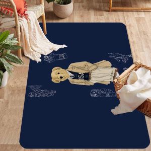 VIKAMA พรมการ์ตูนลายการ์ตูนสำหรับห้องน้ำ ทันสมัยและน่ารัก ดูดซับน้ำได้ดี ใช้ปูทางเข้า ห้องนั่งเล่น โต๊ะกาแฟ ห้องครัว ตกแต่งบ้าน