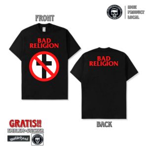 Kaos Band BAD RELIGION Warna Hitam / T-shirt Pakaian Pria & Wanita / Baju Distro Pria Lengan Pendek Bahan Cotton Combed 30s Berkualitas
