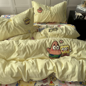 Cute Cat Towel Cotton Washed Skin-friendly Bedding Set for Students Three-piece Dormitory Bedding Set Ins Artistic Style