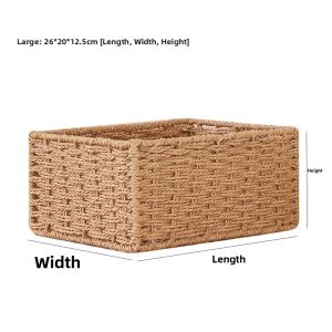 Japanese Minimalist Woven Basket For Clutter Storage
