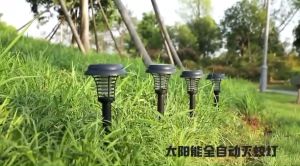 DJDMax Lampu Perangkap Pembunuh Nyamuk LED Tenaga Surya Outdoor