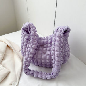 Bag Special-Interest Design New Arrival Ruched Cloud Bag Casual Unique One-Shoulder Crossbody Bag Western Style Large Capacity Dumpling Bag