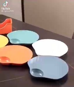 Đĩa Có Ngăn Gia Vị Hình Vỏ Sò Mẫu Mới Nhất - Đĩa Có Ngăn Gia Vị