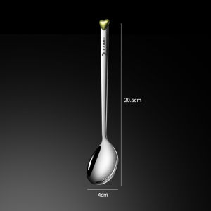 316 Stainless Steel Spoon For Home Heart Eating Spoon Soup Spoon Spoon Korean Style Long Handle Thickened Couple Spoon Small Spoon