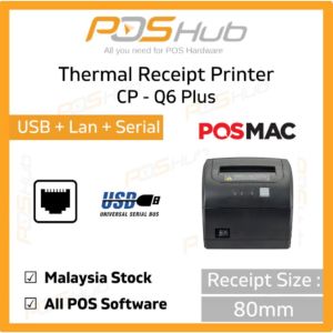 Posmac 80mm CP-Q6 PLUS Thermal Pos Receipt Printer USB+LAN Kitchen Printer