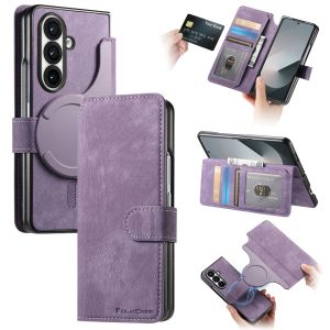 szhaiyu | Flip Leather Magnetic Wallet Case for Samsung Galaxy Z Fold 8 Ultra 7 6 5 4 3 5G Fold7 Fold6 Fold5 for Magsafe Protection Cover