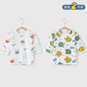 Baby Summer Lightweight Air Conditioned Cotton Sleepwear Nine Sleeve Breathable Home Clothes Childrens Pure Cotton Comfortable Top