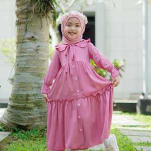 Gamis Anak Rayon Twill Premium 3-10 Tahun / Jessica Dress