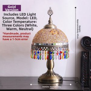 YILI DECO | Vintage Bohemian Style Bedroom Table Lamp