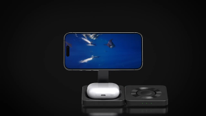 Foldable 3 in 1 Wireless charger Stand 15W Fast Charging Dock for iPhone/iWatch/Airpods/Apple Series