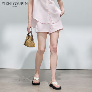 Bộ Đồ Mùa Hè Vải Lin Màu Hồng Lazy Style