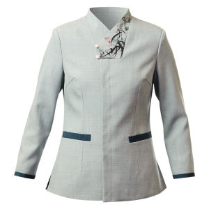 ชุดทำความสะอาดโรงแรมแขนยาวหนาสำหรับผู้หญิง ชุดทำความสะอาดห้องพักหรูหรา ชุดทำความสะอาดฤดูใบไม้ร่วงและฤดูหนาว