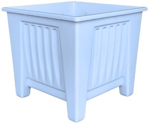 กระถางต้นไม้ กระถางกุหลาบ กระถางสี่เหลี่ยมทรงสูง 13 นิ้ว สีฟ้าพาสเทล 10 ใบ ชิ้น อัน