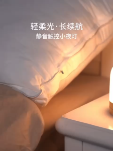 Bedside Lamp 7 color touch control mode Battery Life up to 60 hours per charge USB charging
