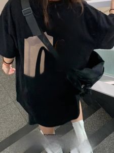 Pure Cotton Short Sleeve T-Shirt Womens Summer New Design Letter Print Casual Top Korean Style round Neck Spring Fashion