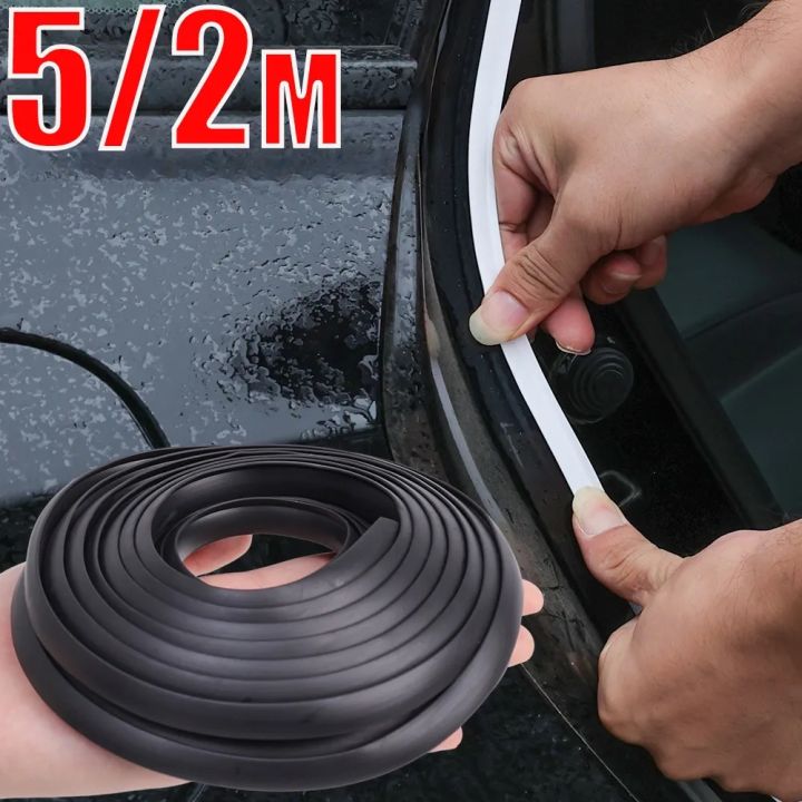 5/2m Car Rubber Sealing Strip Tshape Small Slanted Auto Dustproof
