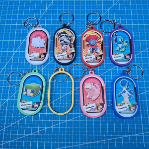 Pokemon Mezastar Tag Keychain Holder Crafted by 3D Print
