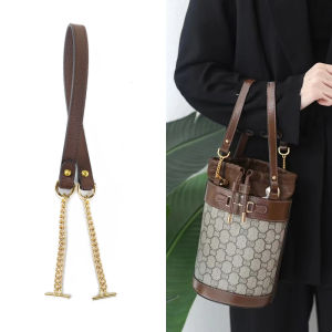 Yue Si Guchi Bucket Bag Transformation Chain Shoulder Strap Gucc Portable Belt Crossbody Cowhide Shoulder Strap Underarm Bag Accessories