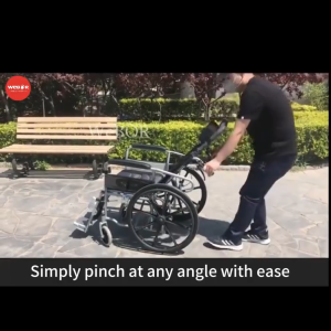 Wheelchair For Adult Folded High Back Full Lying Reclining Multifunction Portable Lightweight Steel Structure Safe Wheel Chair with Toilet Troliey Wheel Chair