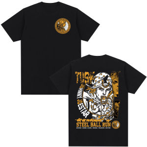 Bandai | Anime Jojo Bizarre Adventure T-shirt Johnny Joestar Manga Graphic T-shirts Men Women Cotton Casual T Shirt Streetwear
